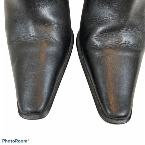 Via Spiga Ladies Black Leather Ankle Boots 7.5 - Picture 7 of 16